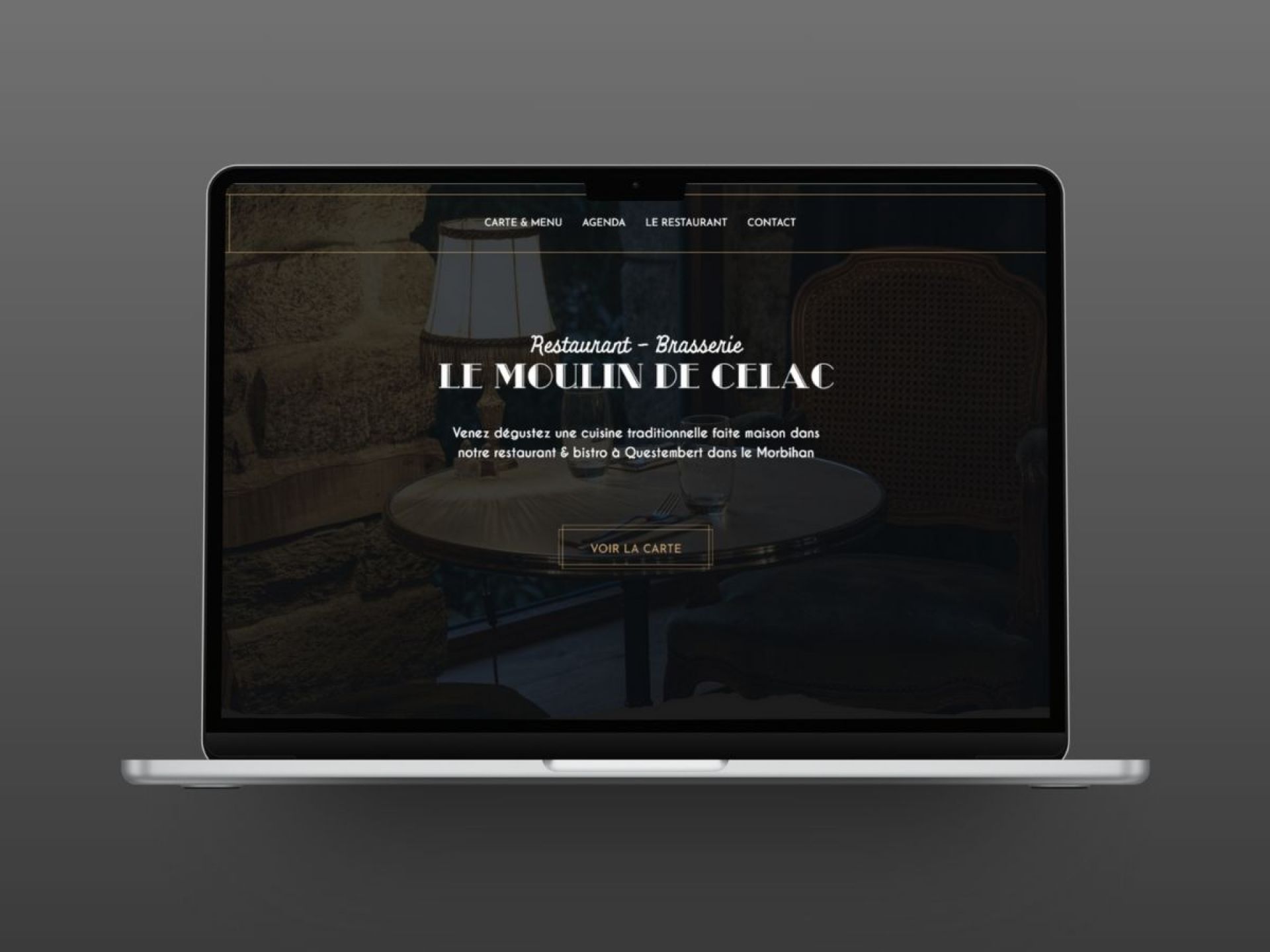 site internet restaurant laptop