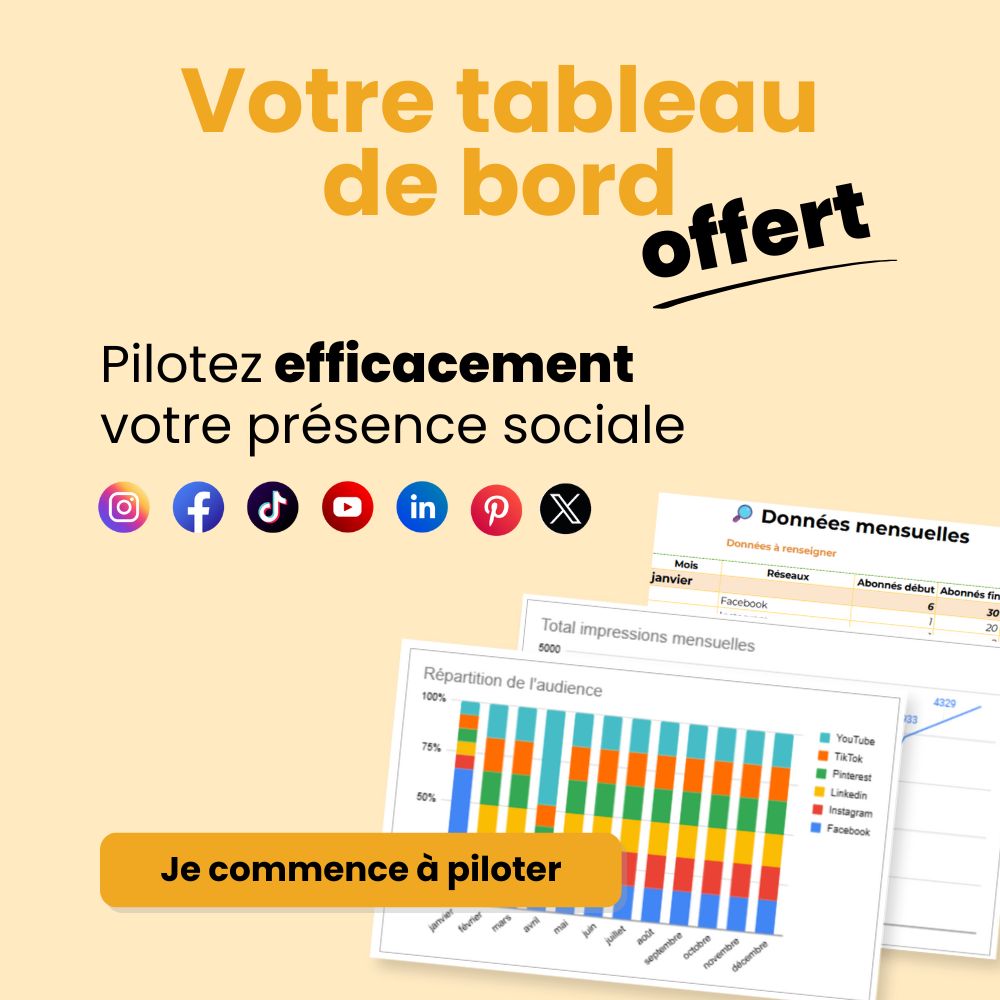 tableau de bord réseaux sociaux
